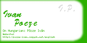 ivan pocze business card