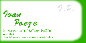 ivan pocze business card